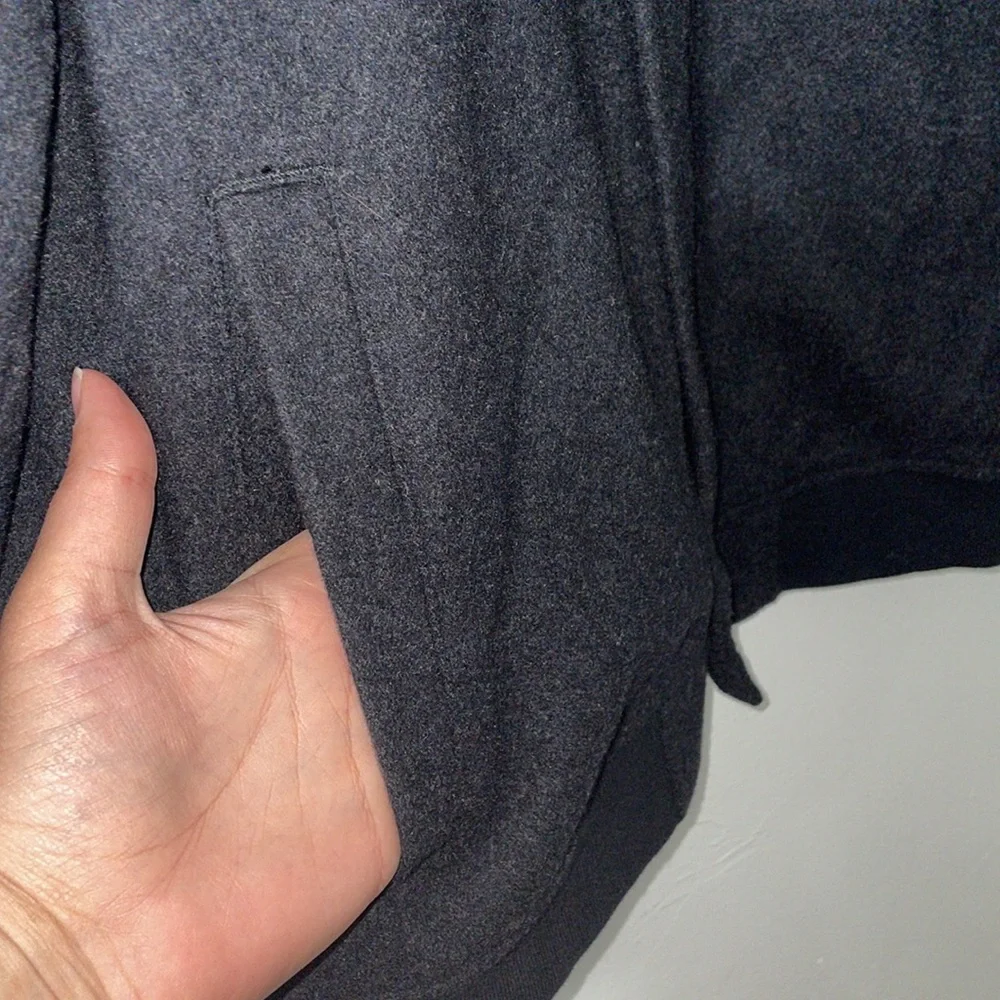 Banana Republic Charcoal Gray Wool Jacket Zipper Winter Warm Men’s Size XL